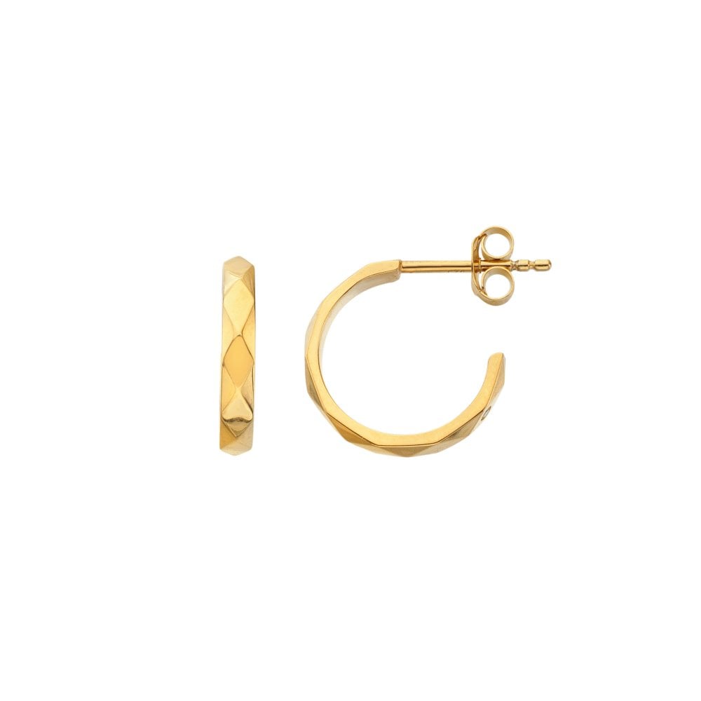 Hot Diamonds 14mm HD X GE Harlequin Earrings - Gold