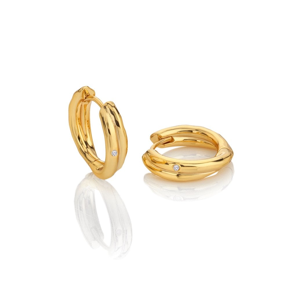 Hot Diamonds 15mm Aura Hoop Earrings - Gold