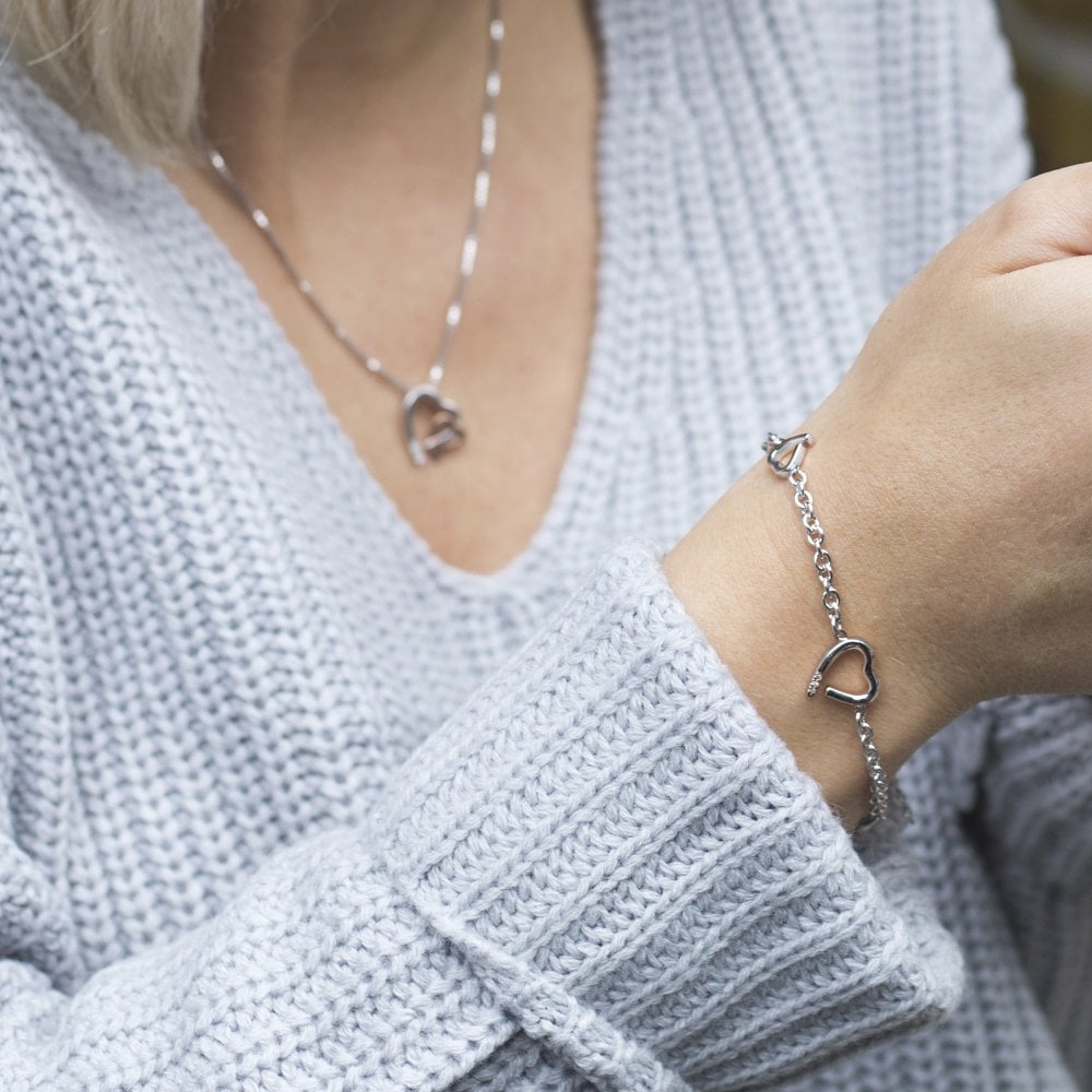 Hot Diamonds 24cm Warm Heart Bracelet - Silver