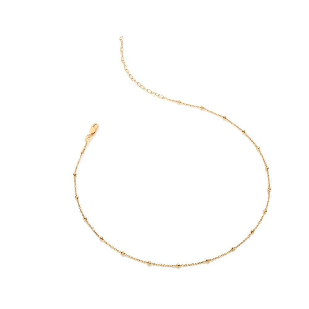 Hot Diamonds 39cm Embrace Beaded Cable Chain - Gold