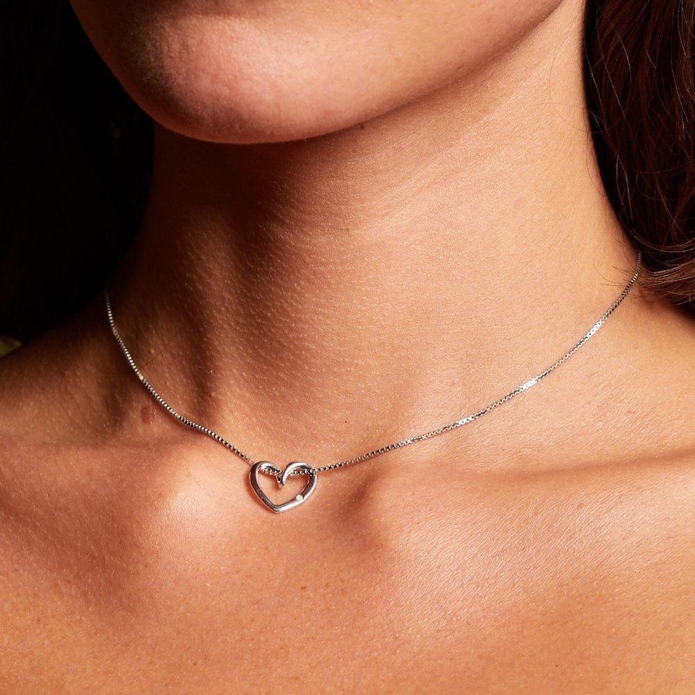 Hot Diamonds 45cm Classic Heart Necklace - Silver