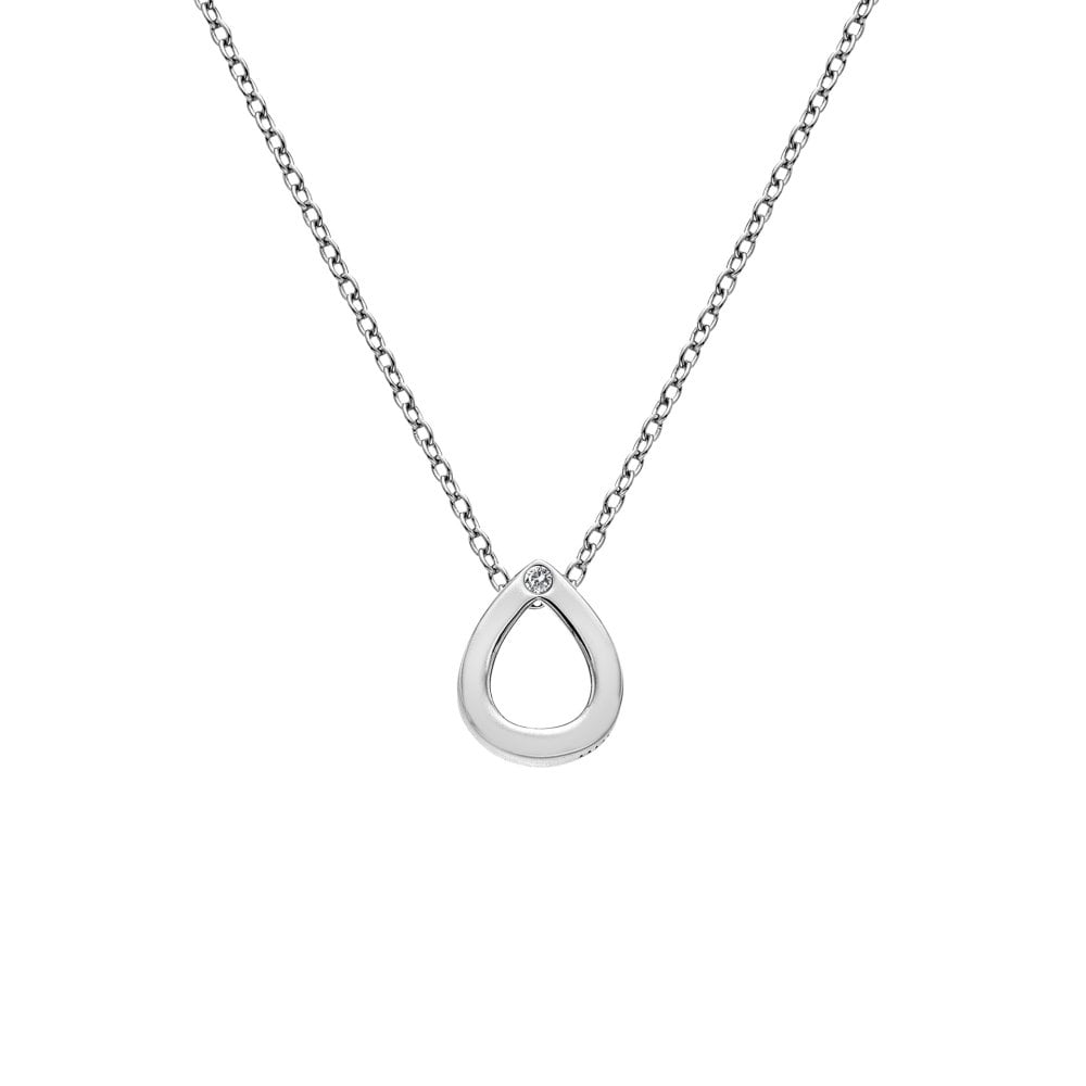 Hot Diamonds 45cm Diamond Amulet Teardrop Necklace - Silver