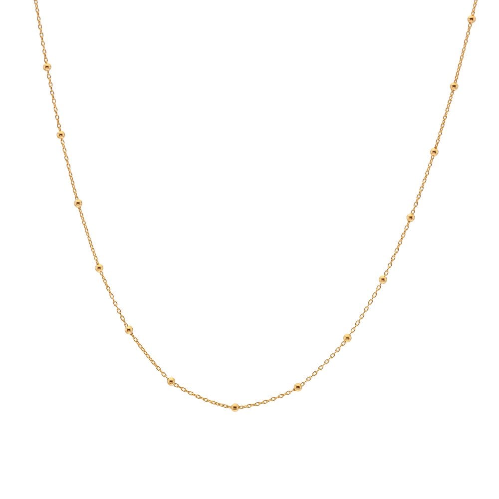 Hot Diamonds 45cm Embrace Beaded Cable Chain - Gold