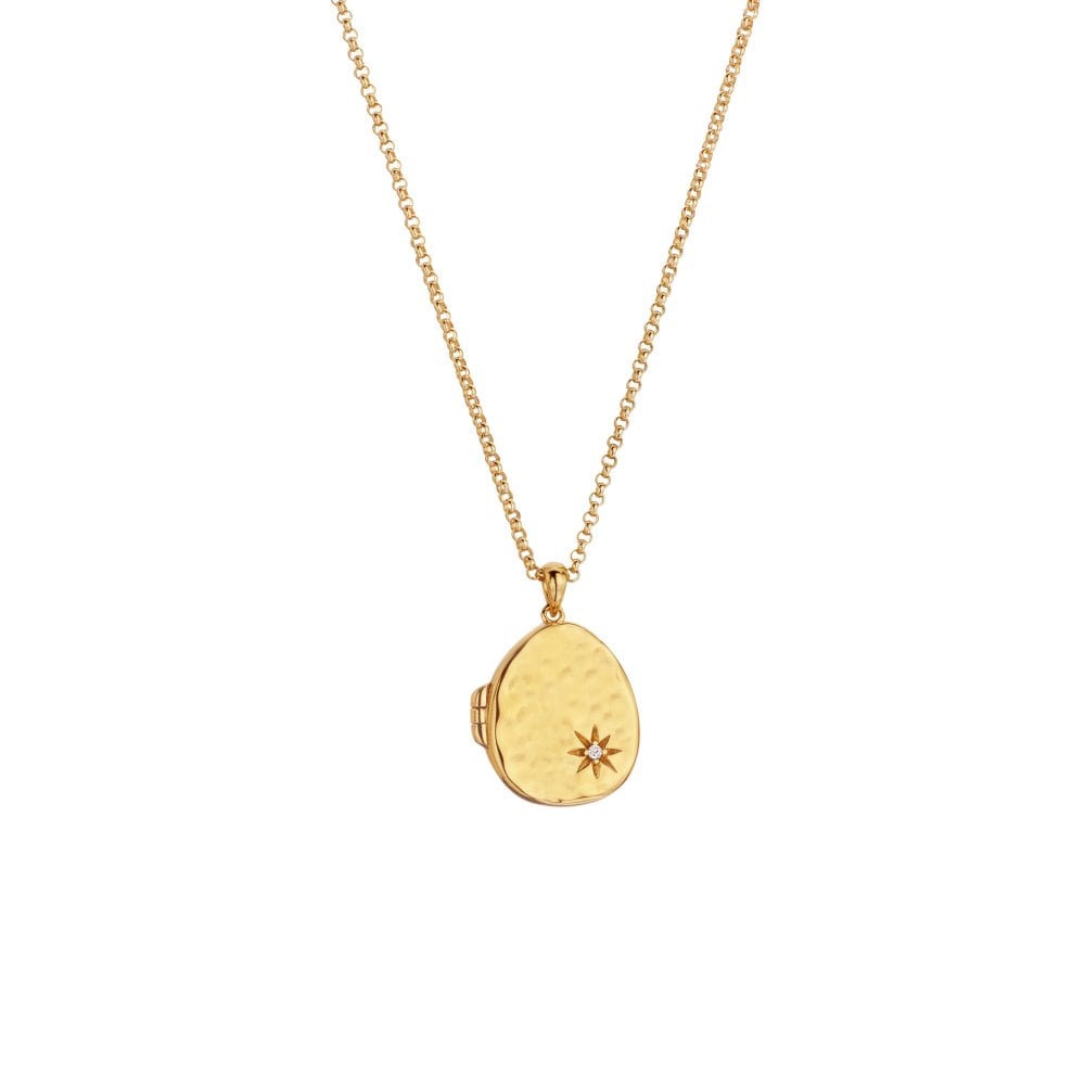 Hot Diamonds 45cm HD X JJ Lunar Locket Necklace - Gold