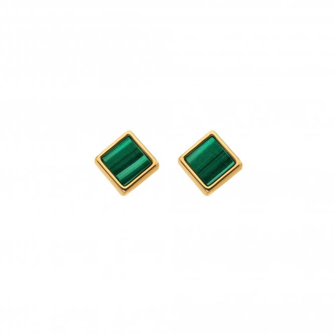 Hot Diamonds 5mm Revive Square Stud Earrings - Gold