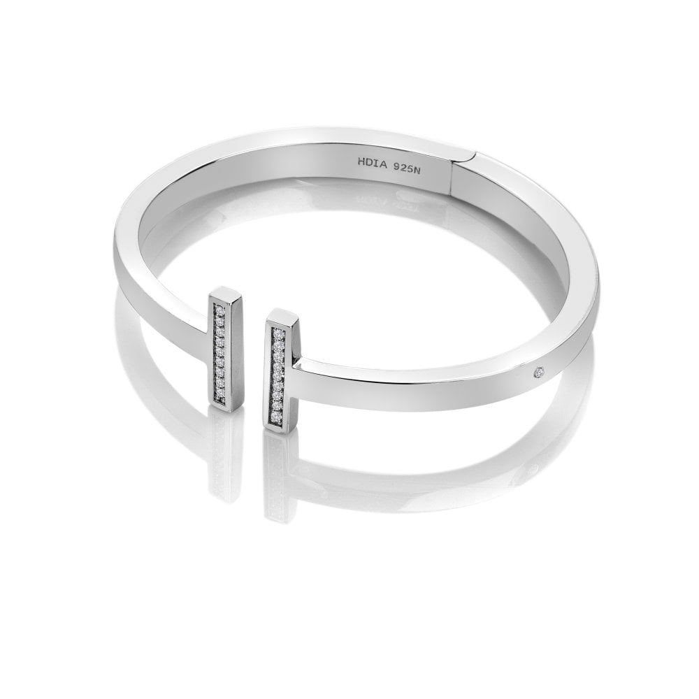 Hot Diamonds 65mm HD X TG T-Bar Bangle - Silver
