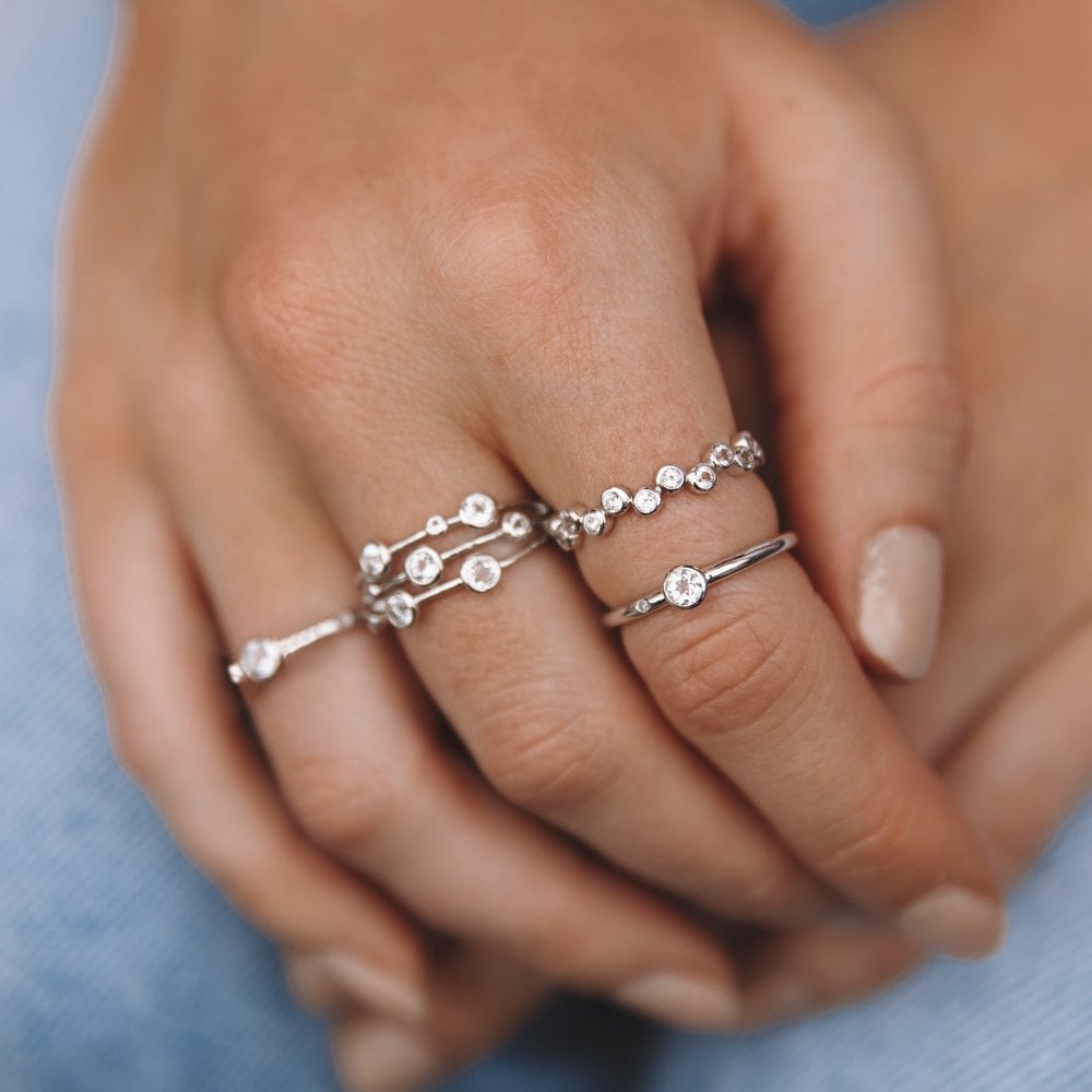 Hot Diamonds Tender Solitaire Ring - Silver - Size N