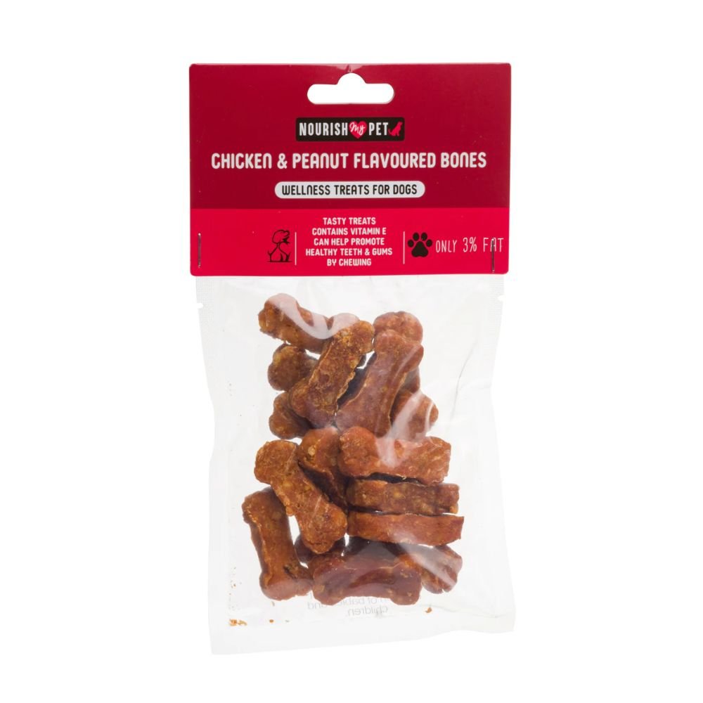 House of Paws Chicken & Peanut Butter Bones Treat Bag - Old Railway Line Garden Centre