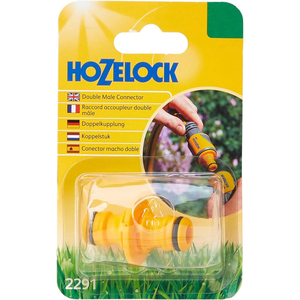 Hozelock Double Male Connector - Old Railway Line Garden Centre