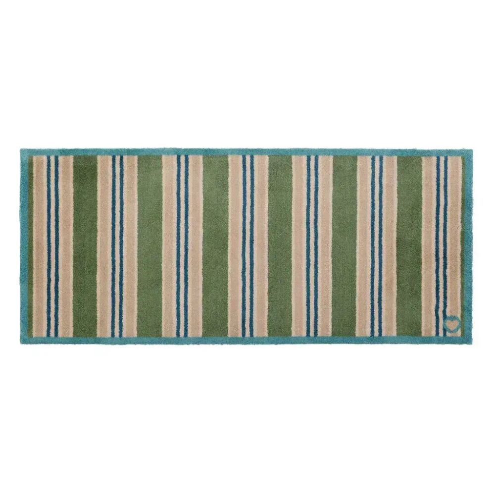Hug Rug 150cm Timeless Stripe Green Runner - Old Railway Line Garden Centre