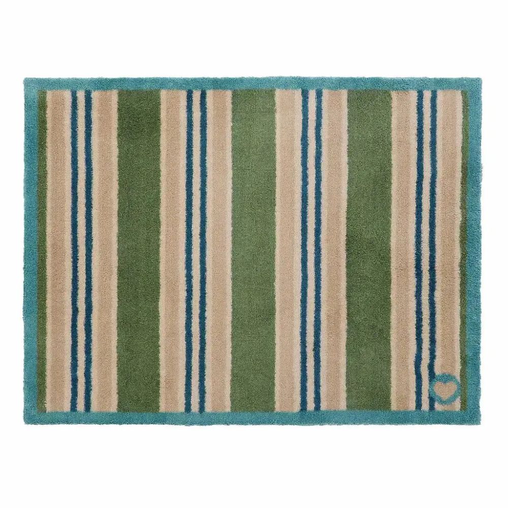 Hug Rug 85cm Timeless Stripe Green Doormat