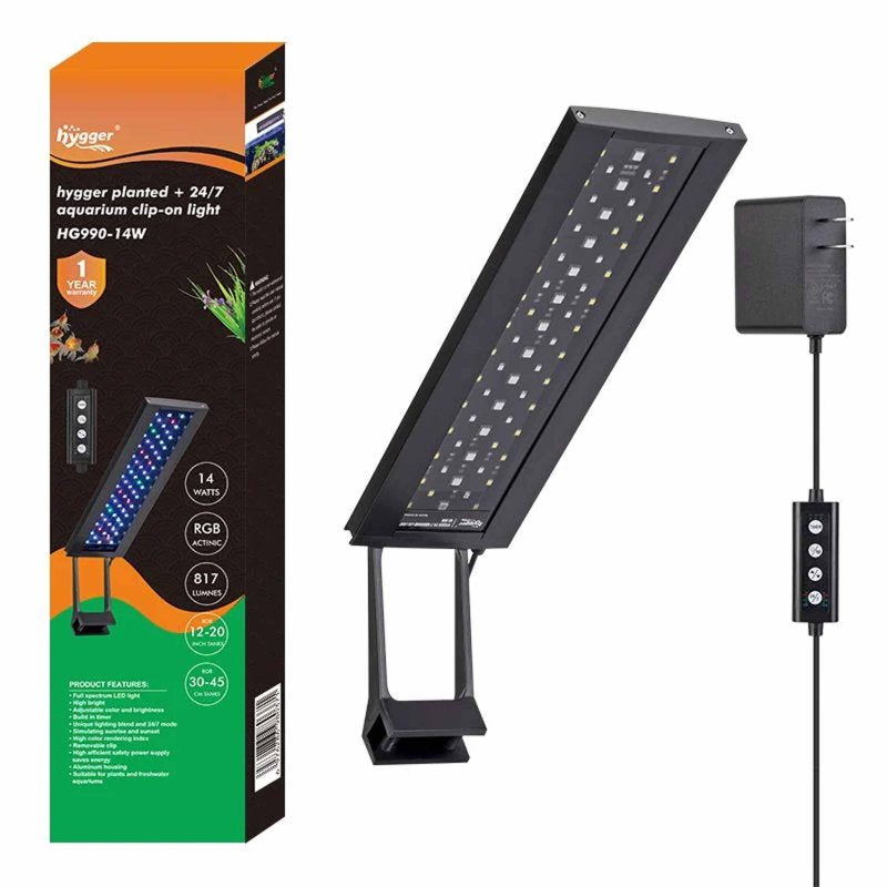 Hygger 22w Marine Aquarium Clip on LED Light
