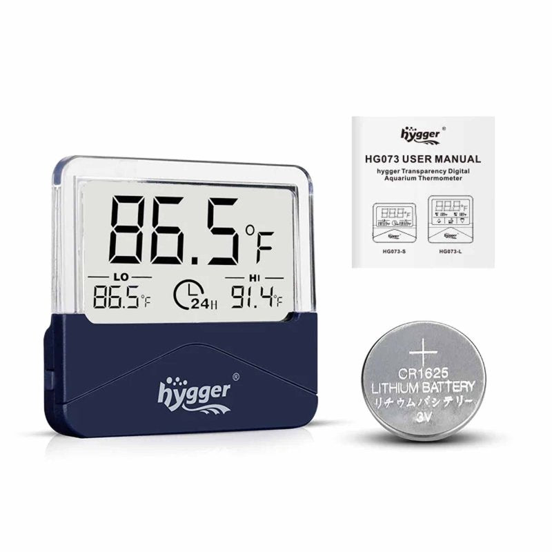 Hygger Transparent External Thermometers - Large
