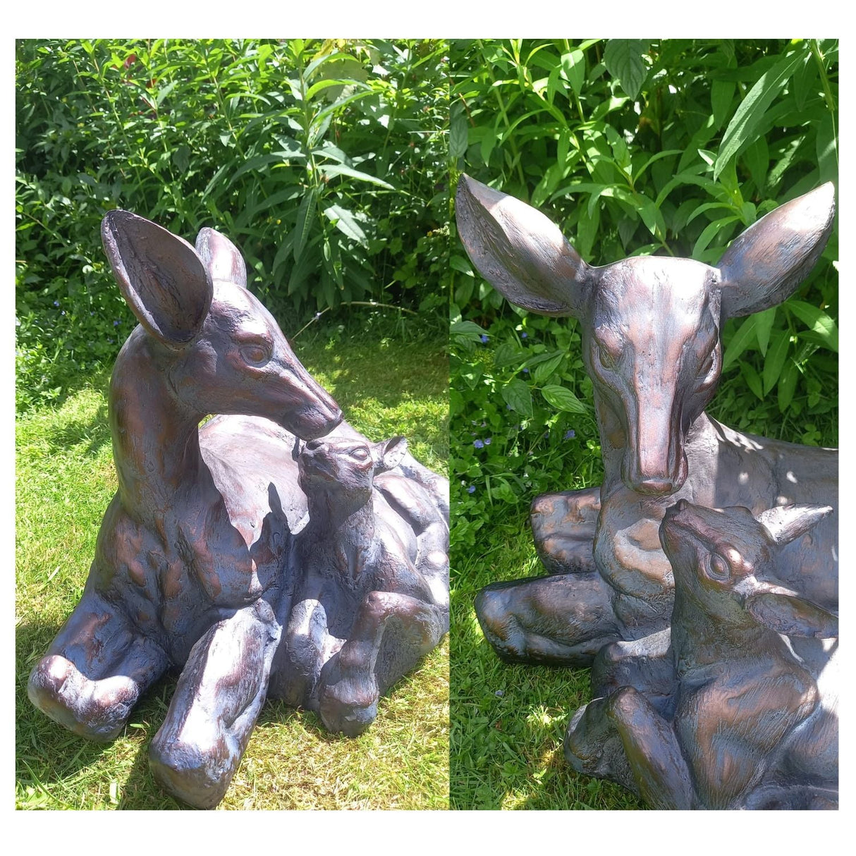 Inspirational Gifting Large Doe and Fawn Garden Ornament - Old Railway Line Garden Centre