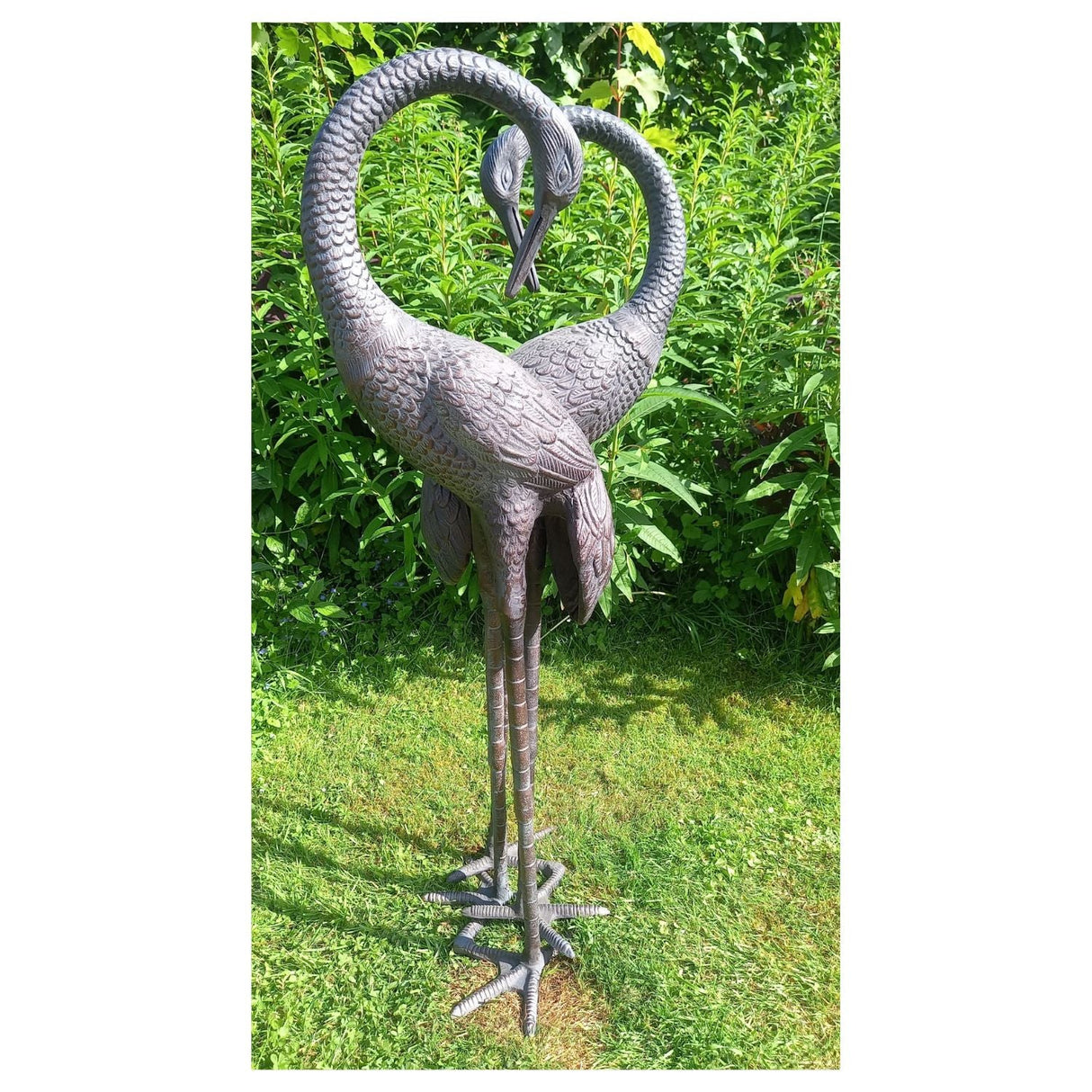 Inspirational Gifting Pair of Love Cranes Garden Ornament - Old Railway Line Garden Centre