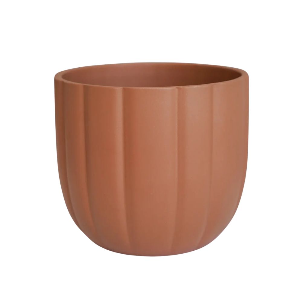 Ivyline 14cm Orange Matt Pumpkin Pot