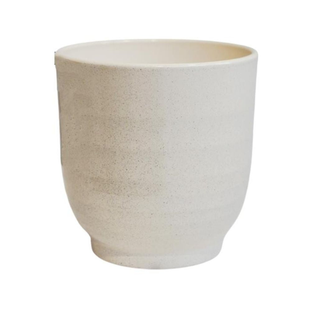 Ivyline 15.5cm Sofia Granite Glazed Pot - Vanilla