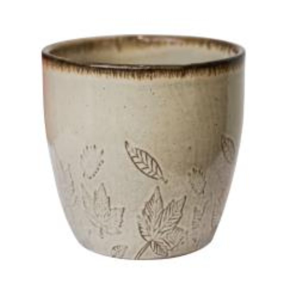 Ivyline 15cm Hemlock Autumn Leaves Planter - Oat
