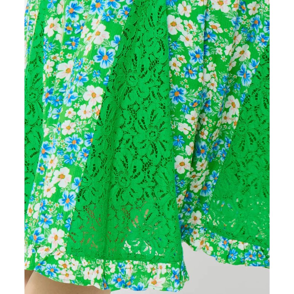 Joe Browns Floral Dreams Woven Knee Length Godet Skirt - Green