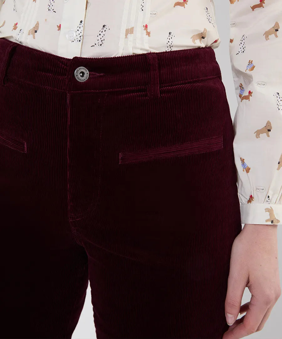 Joe Browns Indie Cord Wide Leg Trouser - Burgundy