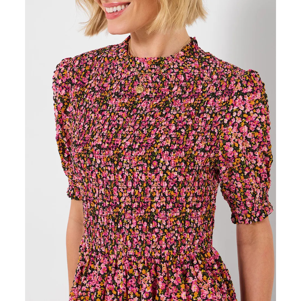 Joe Browns Jasmine Shirred Bodice Dress - Pink