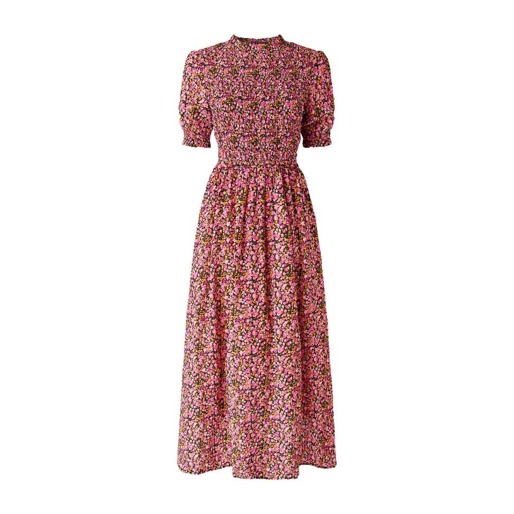 Joe Browns Jasmine Shirred Bodice Dress - Pink