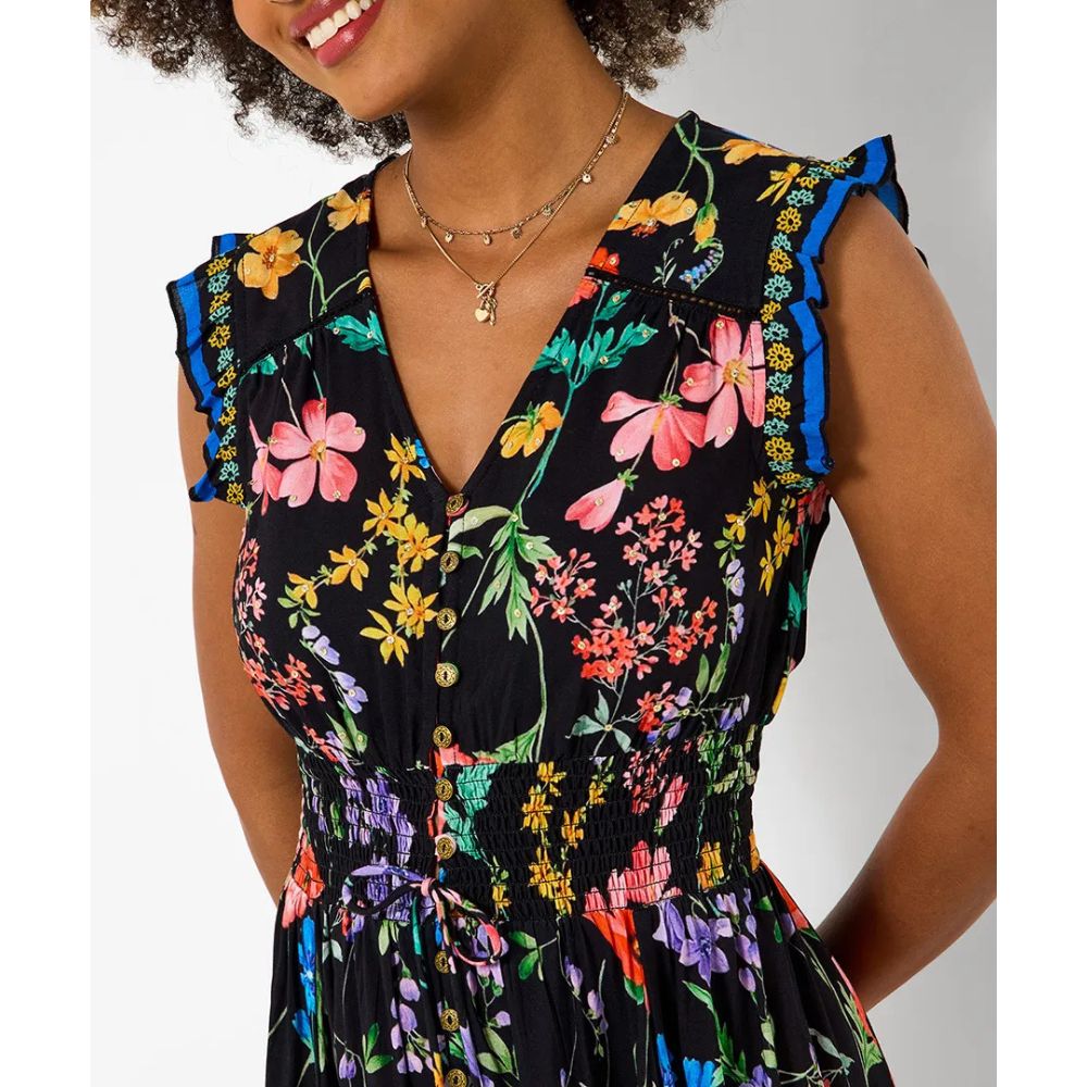 Joe Browns Ophelia Floral Maxi Dress - Black