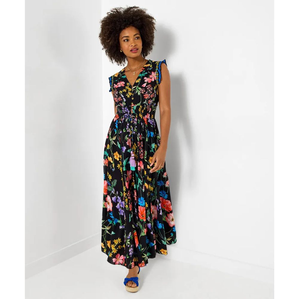Joe Browns Ophelia Floral Maxi Dress - Black