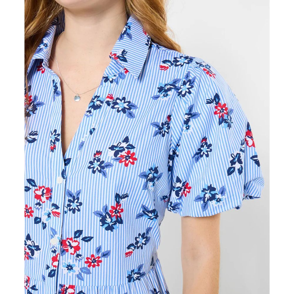 Joe Browns Sasha Stripe Shirt Dress - Blue