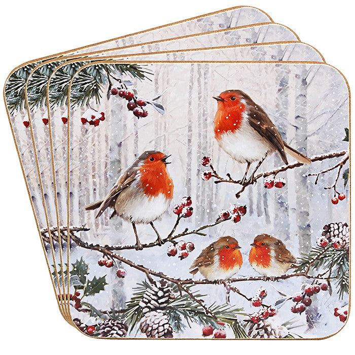 Joe Davies 11cm Macneil Robin Coasters Set of 4