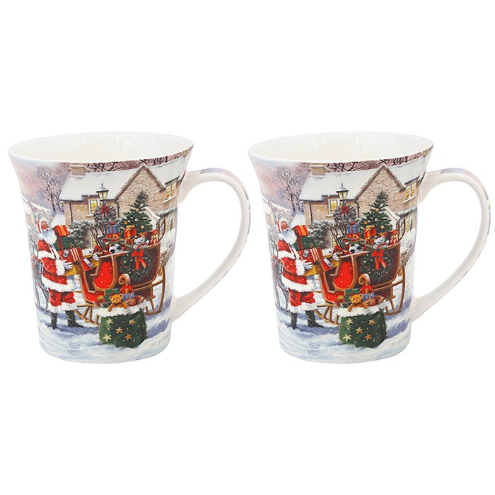 Joe Davies 11cm Macneil Santa Mug Set of 2