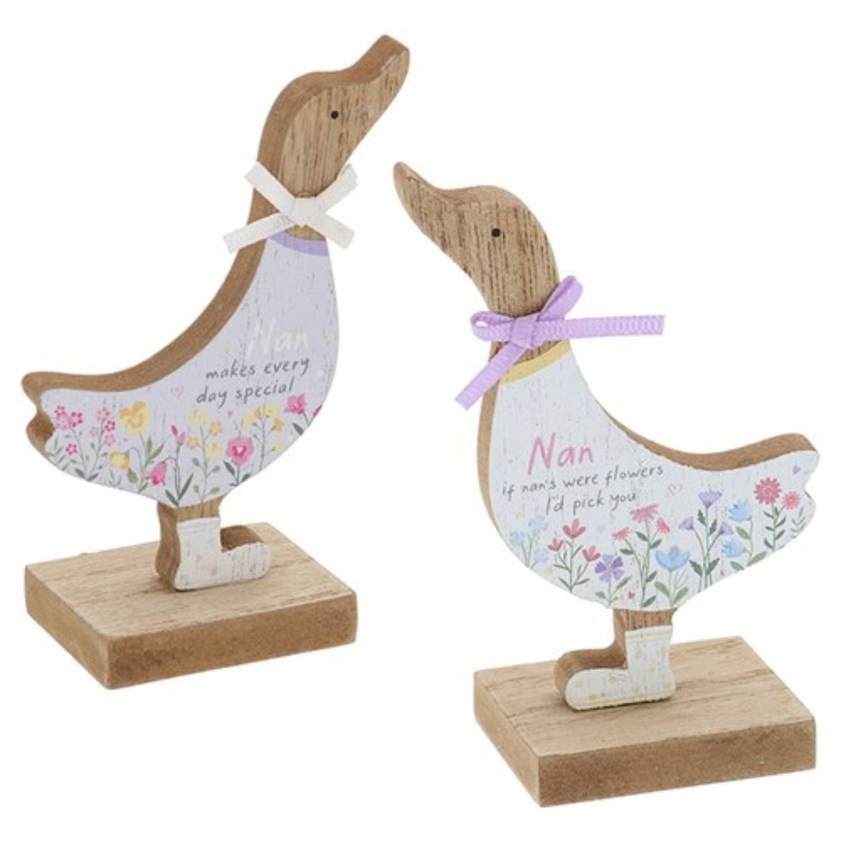 Joe Davies Ditsy Ducks 'Nan' Ornament (Choice of 2) - Old Railway Line Garden Centre