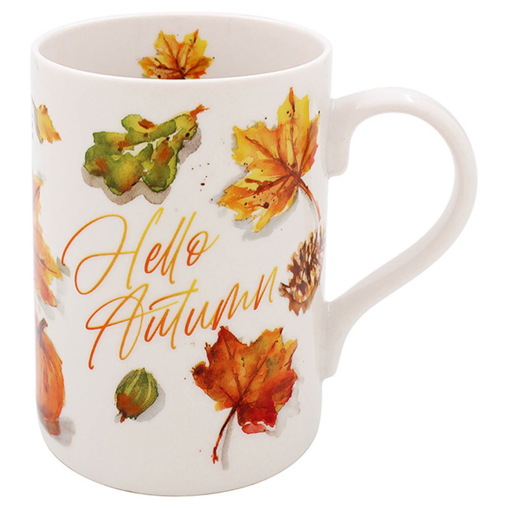 Joe Davies Autumn Leaves 'Hello Autunm' Mug