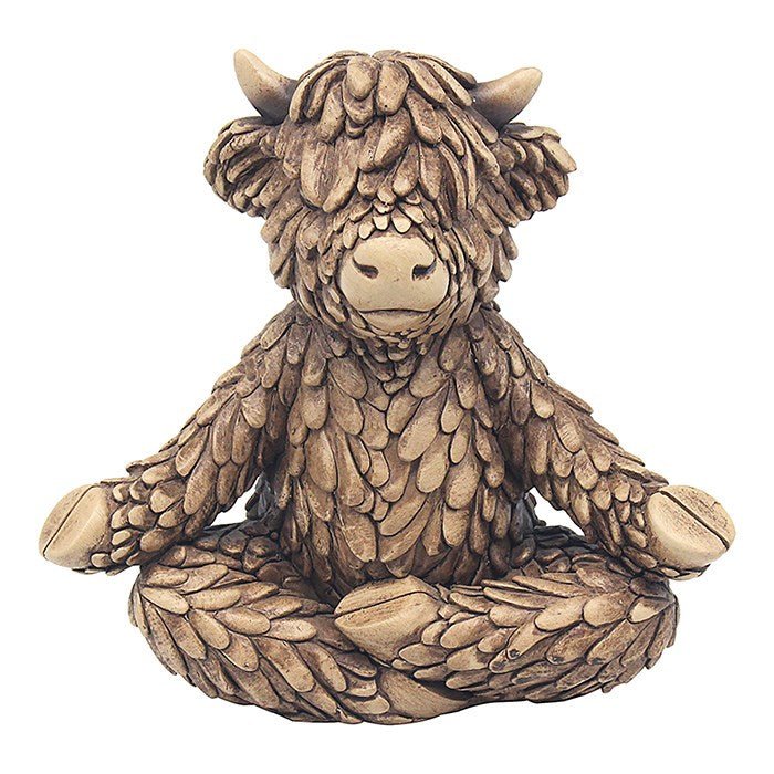 Joe Davies Hughie Highland Cow Yoga Ornament - LP75434 - Old Railway Line Garden Centre