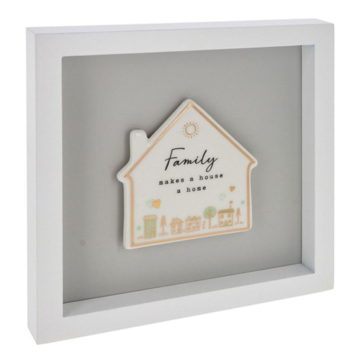 Joe Davies Large Heartfelt Art 'Family' House - Old Railway Line Garden Centre