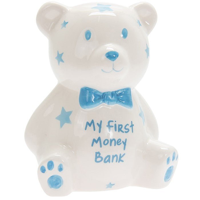 Joe Davies My First Teddy Bank - Blue - Old Railway Line Garden Centre