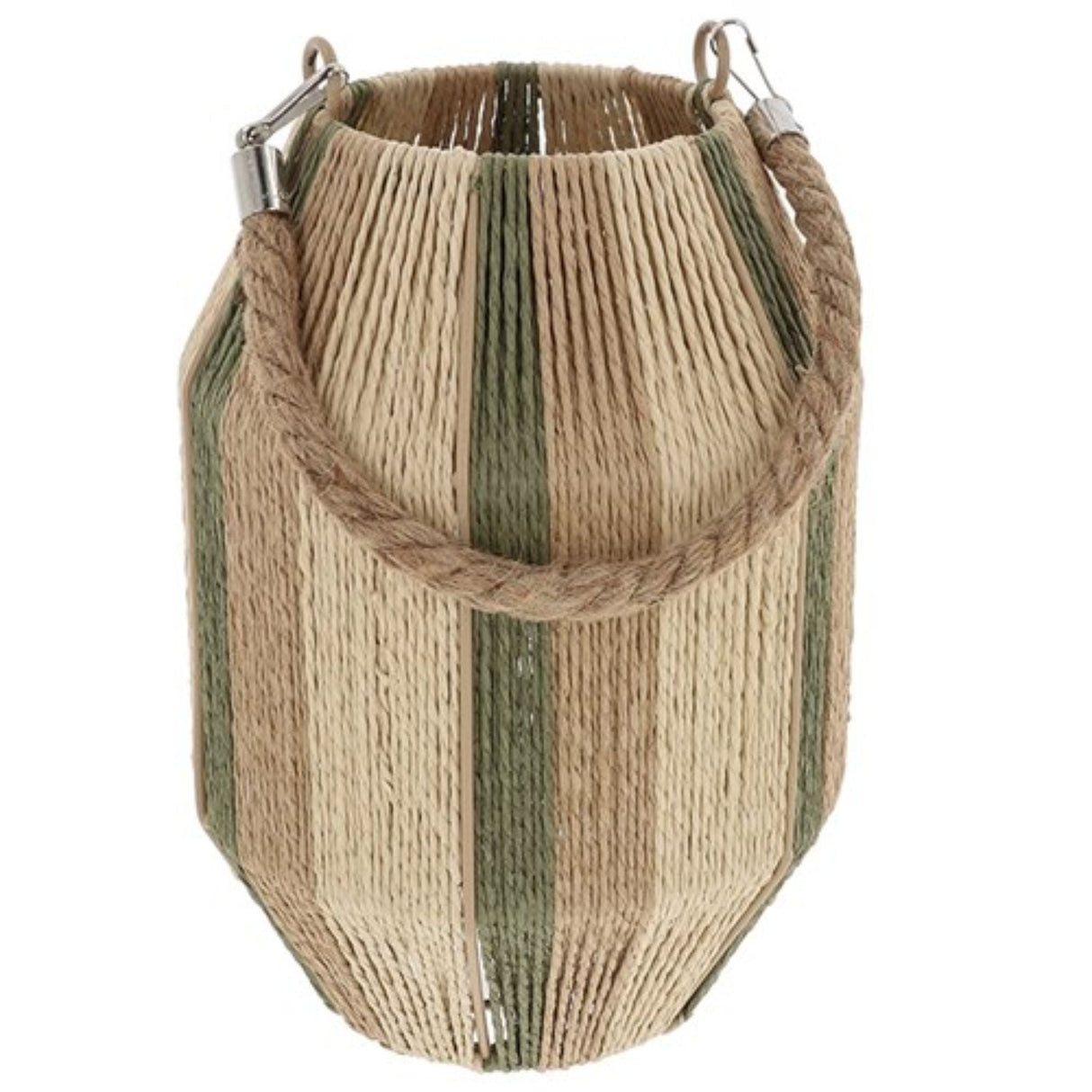 Joe Davies Sage Striped Boho Lantern - Old Railway Line Garden Centre