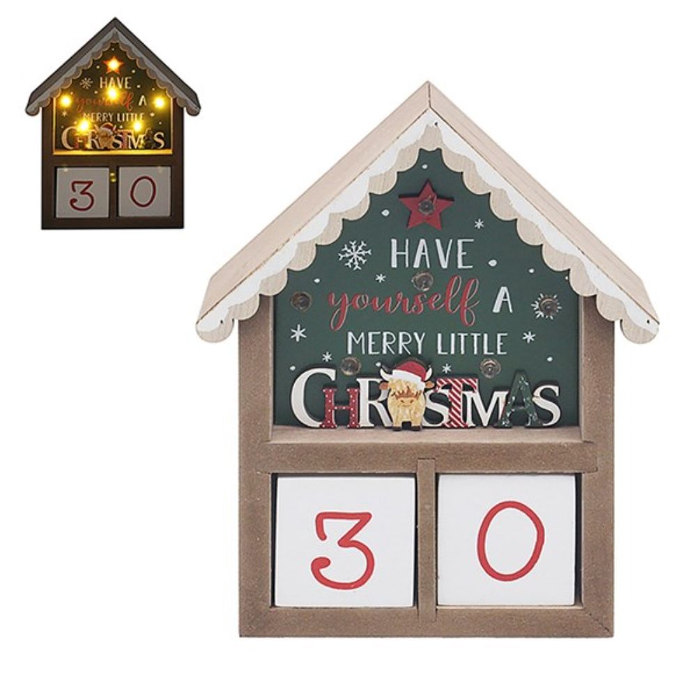 Joe Davies Small Highland Cow LED Advent Calendar