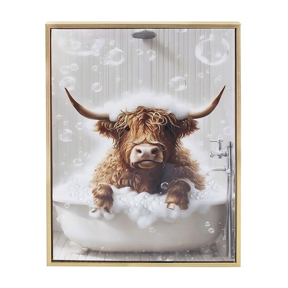 Joe Davies Urban Art Bright Pics Highland Cow Bath