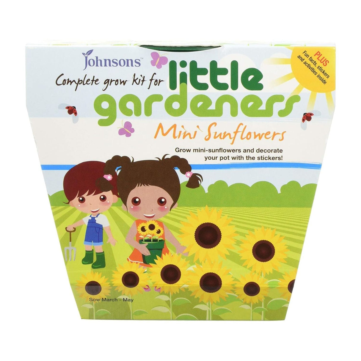 Johnson Mini Sunflower Grow Kit for Kids - Complete Gardening Set with Seeds & Pot - Old Railway Line Garden Centre