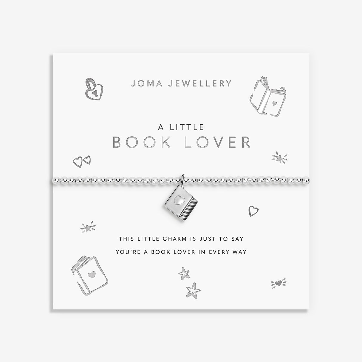Joma Jewellery A Little 'Book Lover' Bracelet - Silver