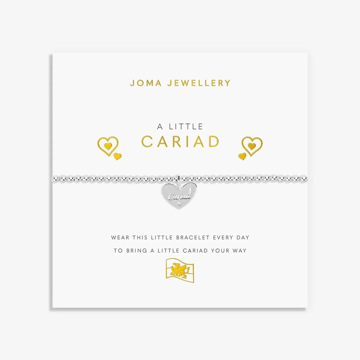 Joma Jewellery A Little 'Cariad' Welsh Bracelet - Silver - Old Railway Line Garden Centre