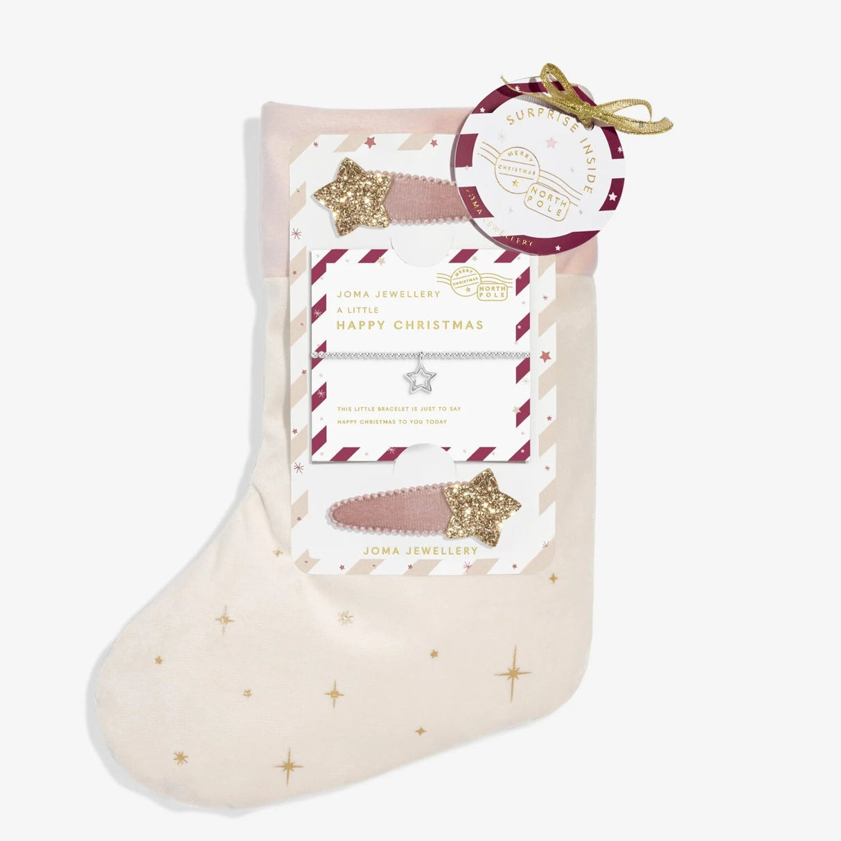 Joma Jewellery A Little 'Happy Christmas' Kids' Stocking Gift Set - Old Railway Line Garden Centre