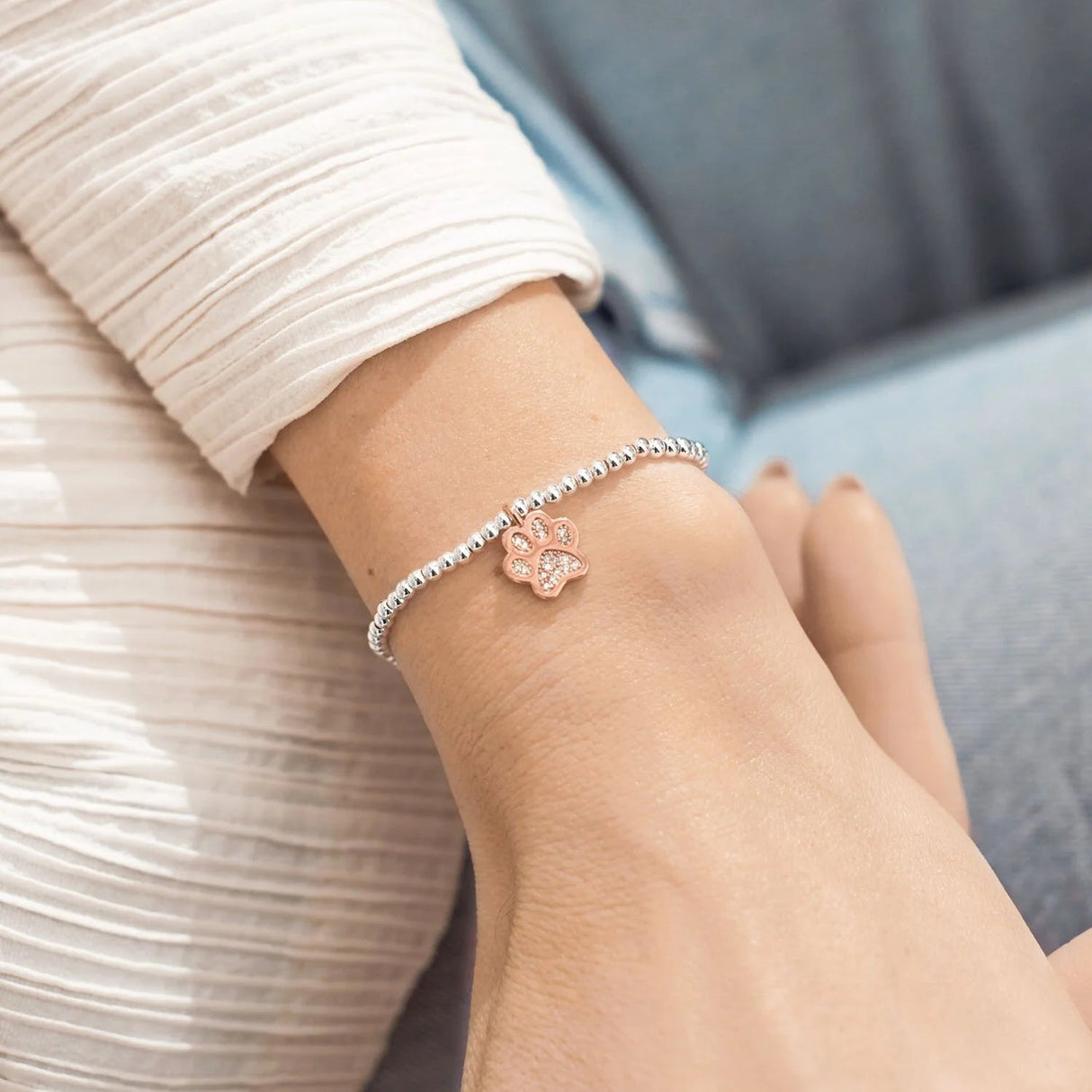 Joma Jewellery A Little 'Love Has Four Paws' Bracelet - Silver - Old Railway Line Garden Centre