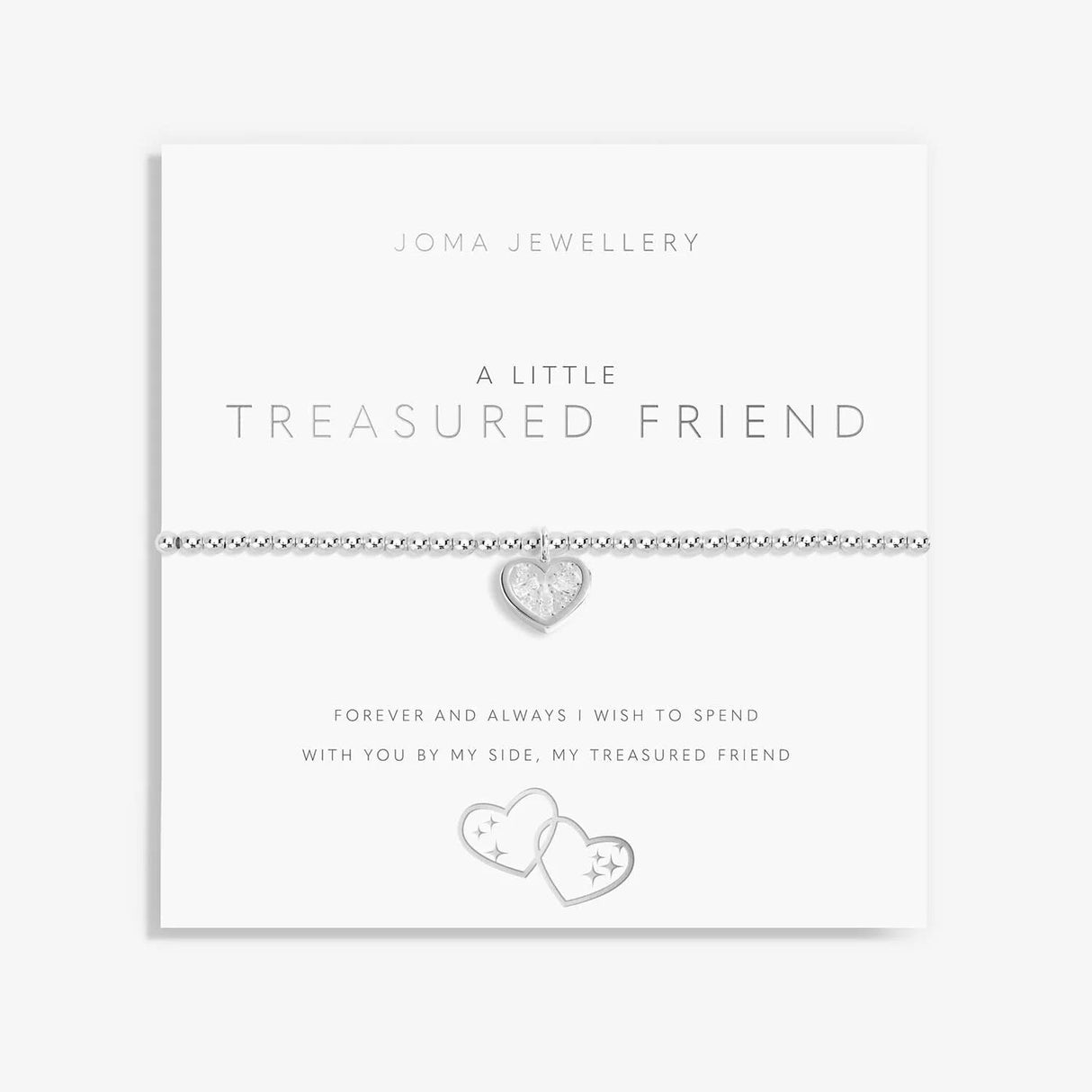 Joma Jewellery A Little 'Treasured Friend' Bracelet - Silver - Old Railway Line Garden Centre