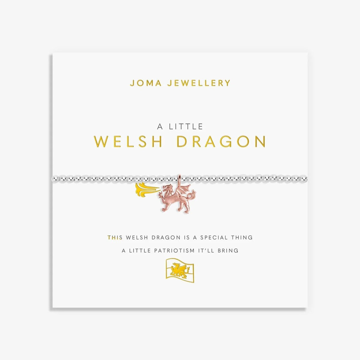 Joma Jewellery A Little 'Welsh Dragon' Welsh Bracelet - Silver - Old Railway Line Garden Centre