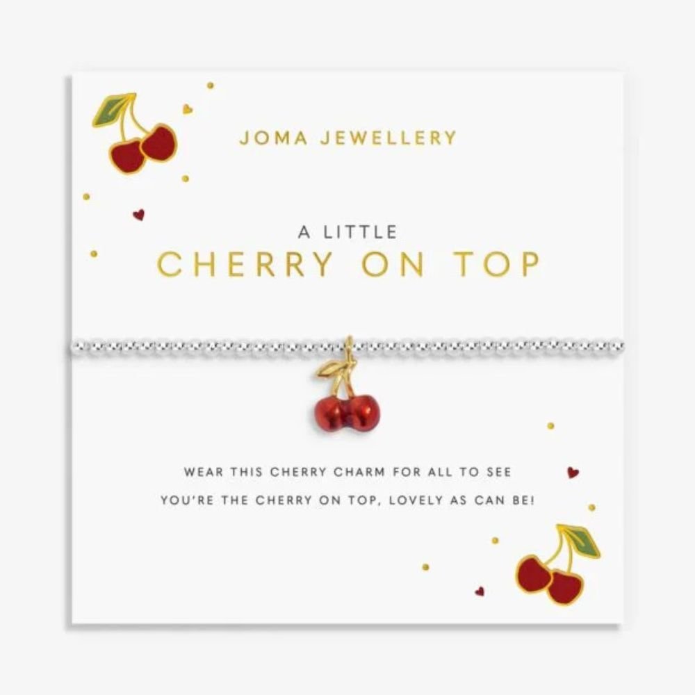 Joma Jewllery A Little Vibes 'Cherry On Top' Bracelet - Silver Plated - Old Railway Line Garden Centre