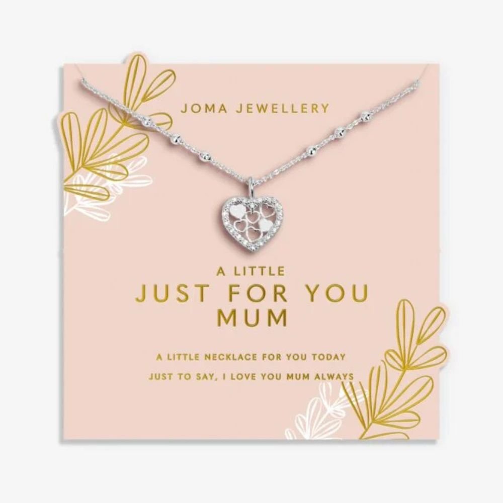 Joma Jewllery Mother's Day Necklace A Little 'Just For You Mum' Necklace - Silver Plated - Old Railway Line Garden Centre