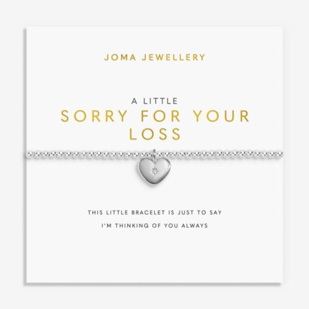 Joma Jewllery Remembrance A Little 'Sorry For Your Loss' Bracelet - Silver Plating - Old Railway Line Garden Centre