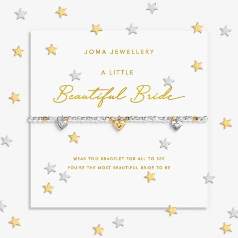 Joma Jewllery Sparkle Confetti A Little 'Beautiful Bride' Bracelet - Silver & Gold Plated - Old Railway Line Garden Centre